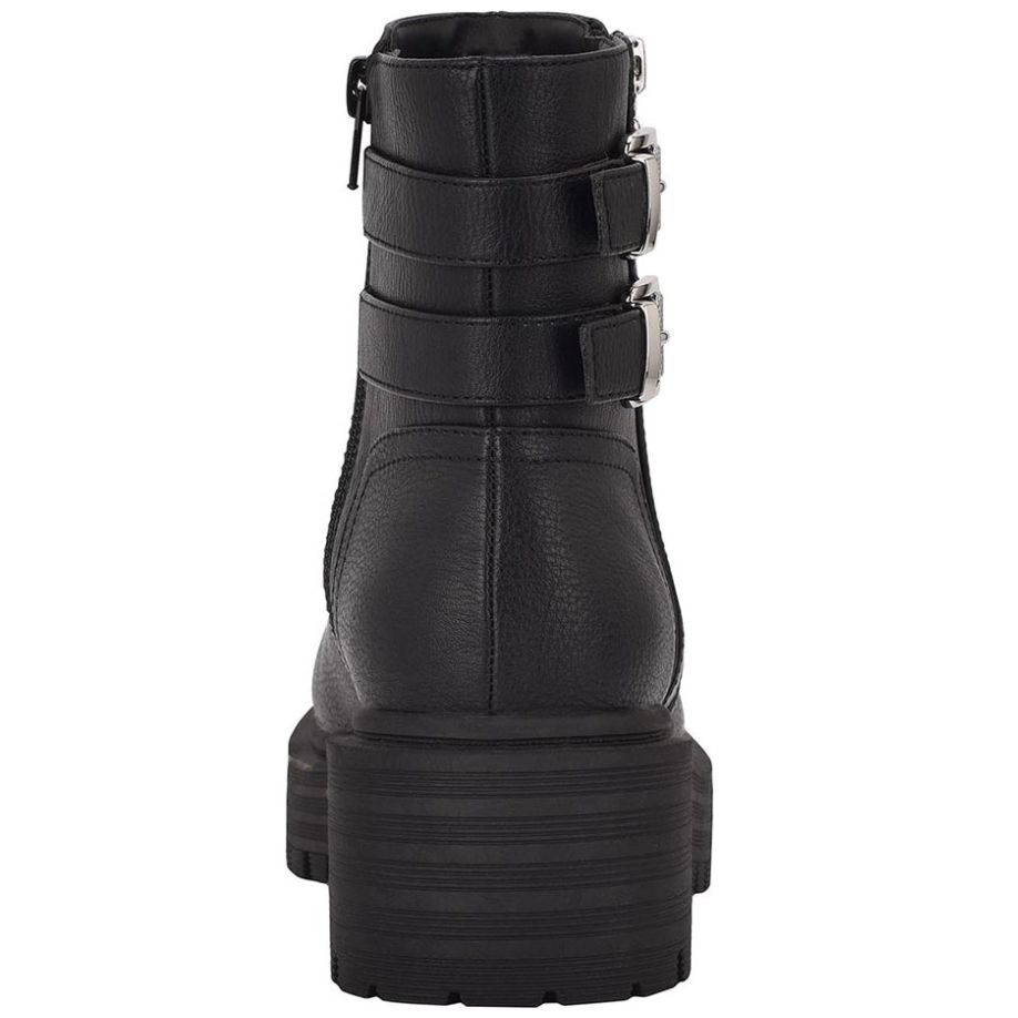 Botín Textura Lisa Color Negro G By Guess