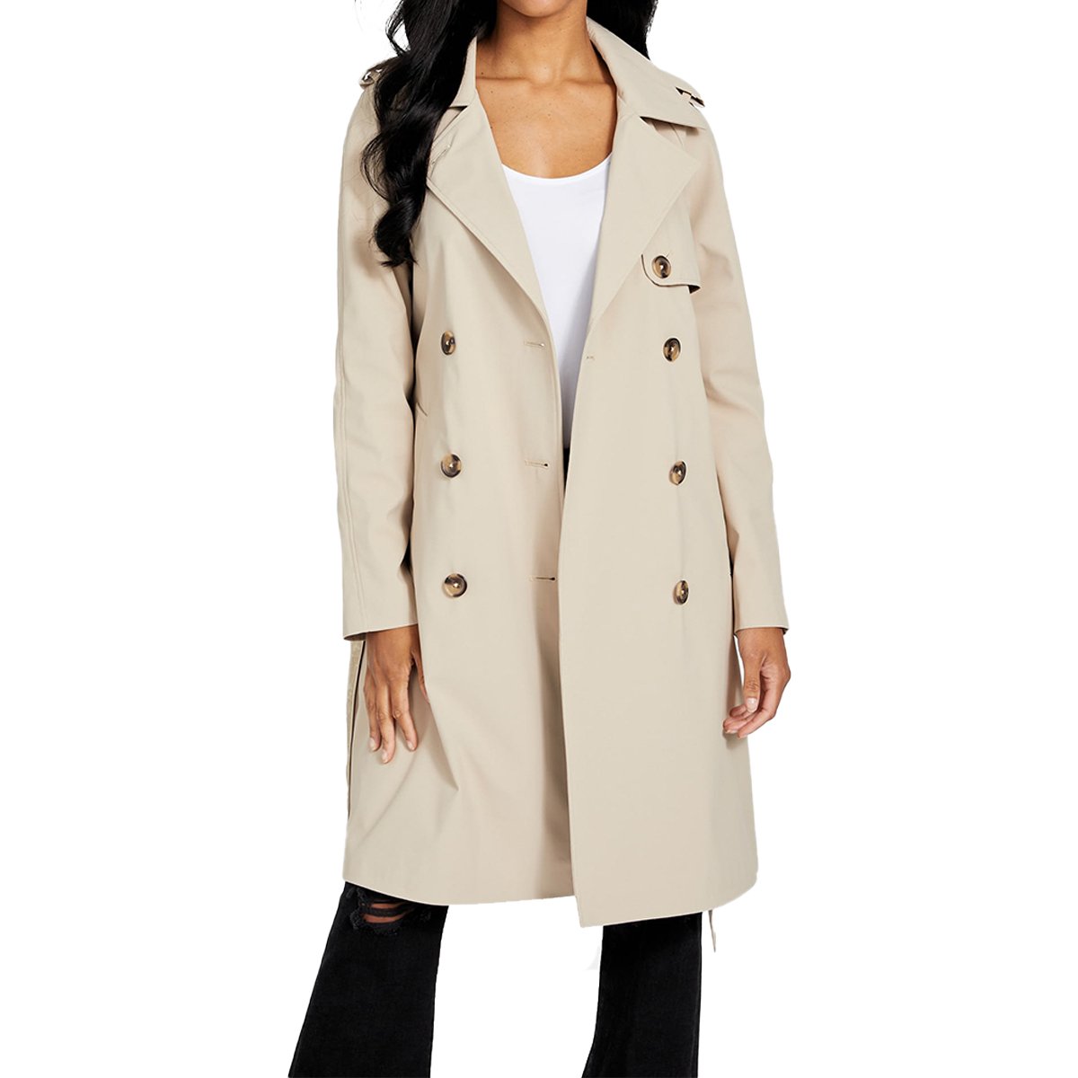 Abrigo Manga Larga Botonado Guess para Mujer