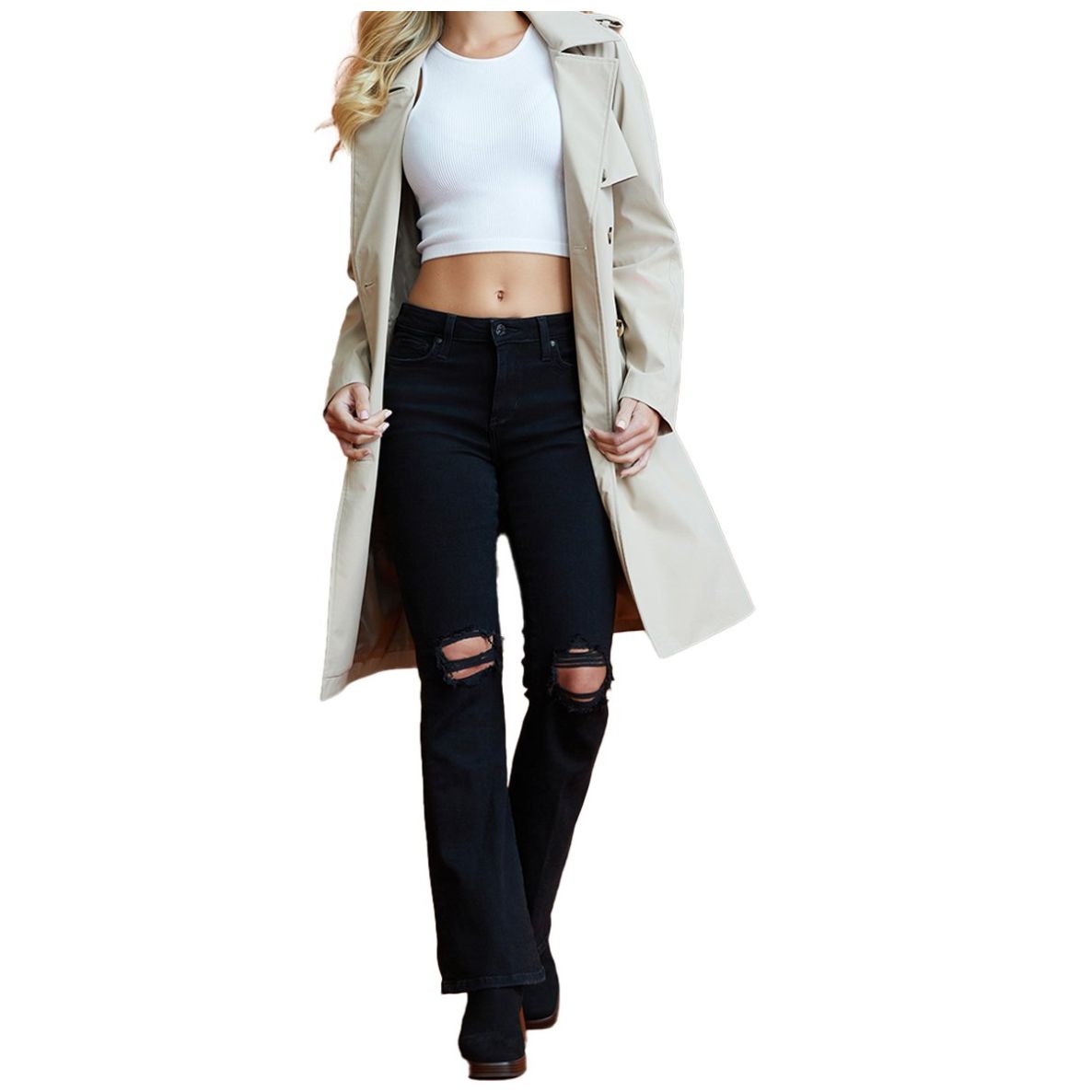 Abrigo Manga Larga Botonado Guess para Mujer