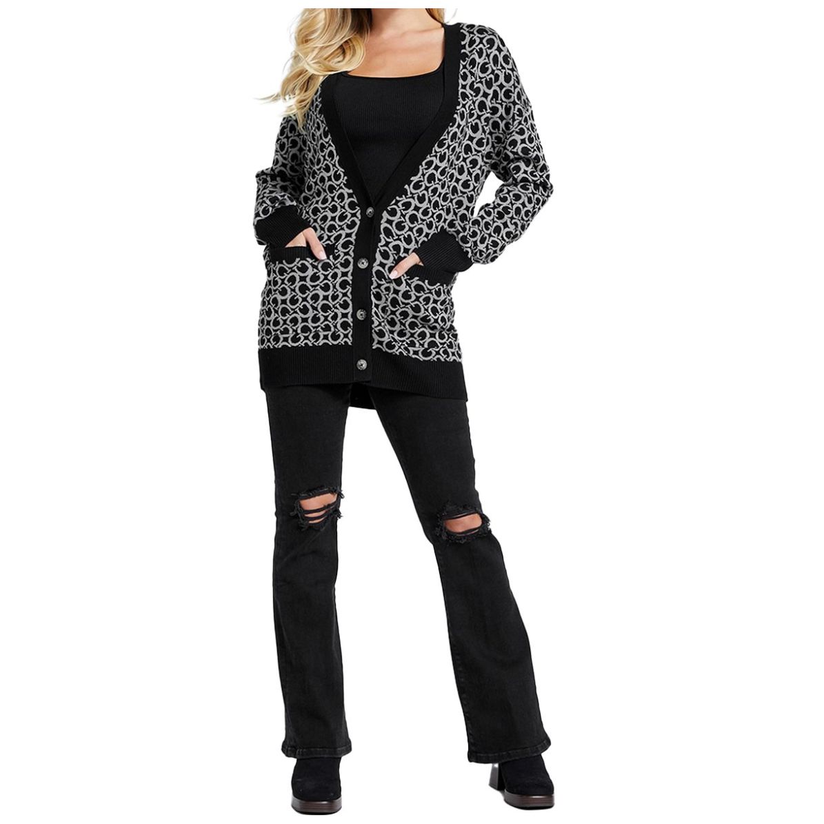 Cárdigan Manga Larga Guess para Mujer
