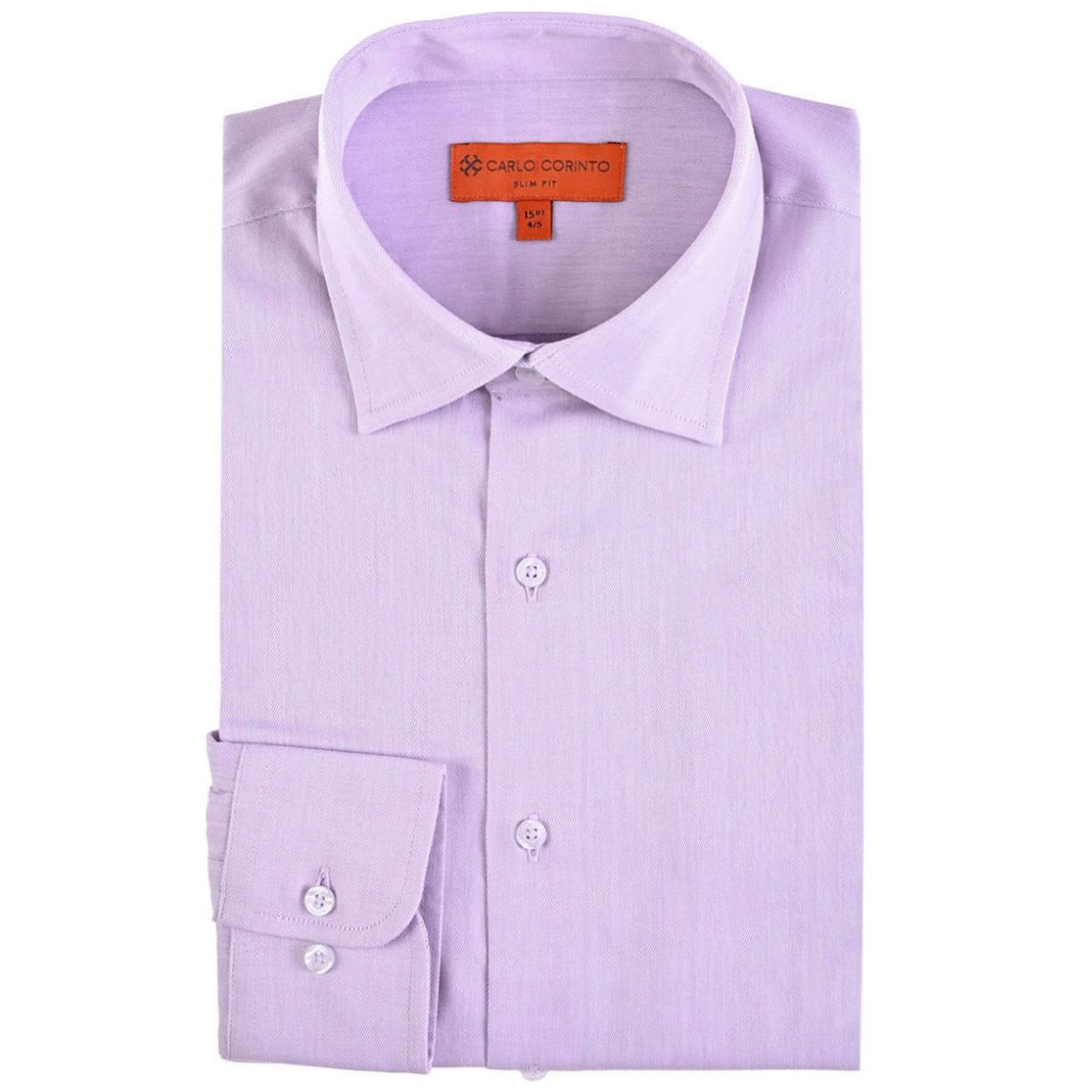 Camisa Carlo Corinto Vestir Lisa Lila Slim Fit para Hombre