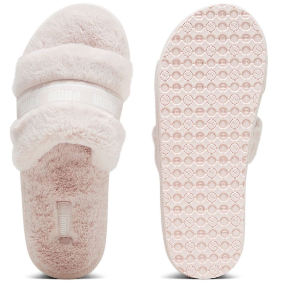 Sandalia Slide con Peluche Rosa Puma