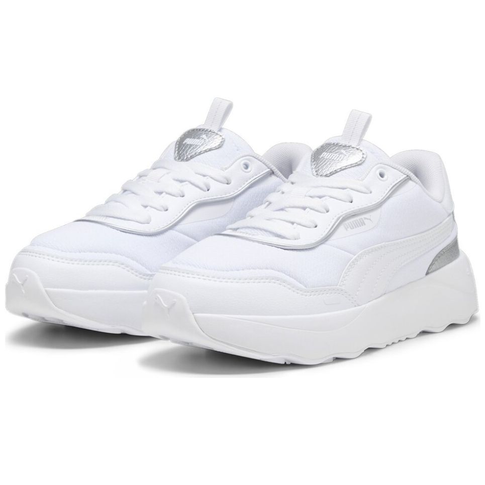 Tenis Estilo Deportivo con Plataforma Blanco Puma
