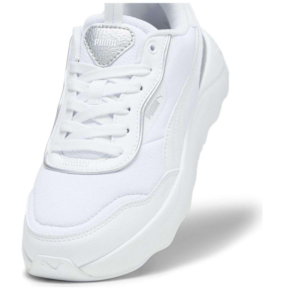Tenis Estilo Deportivo con Plataforma Blanco Puma