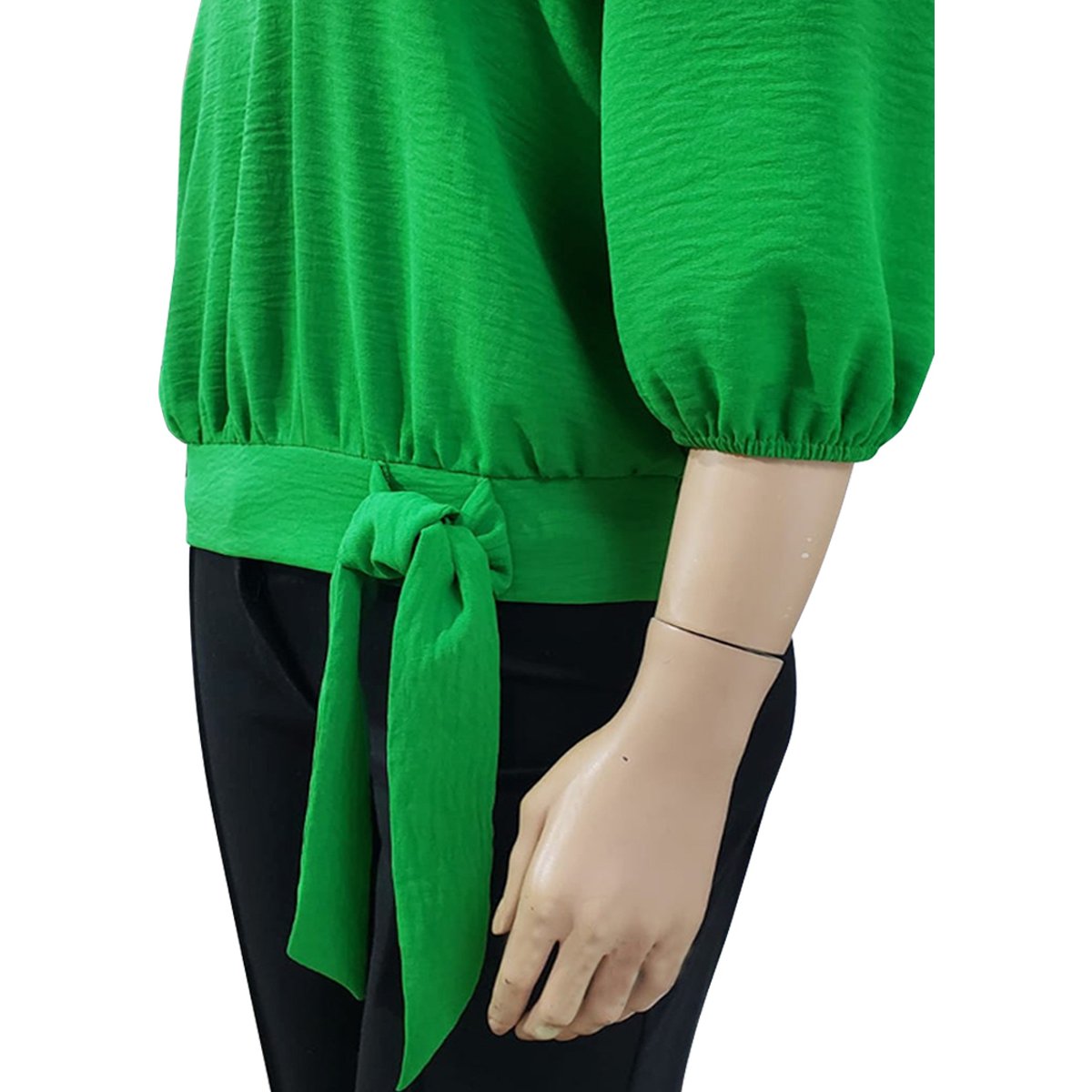 Blusa Escote Redondo con Pretina Y Amarradera Marca Tr3S