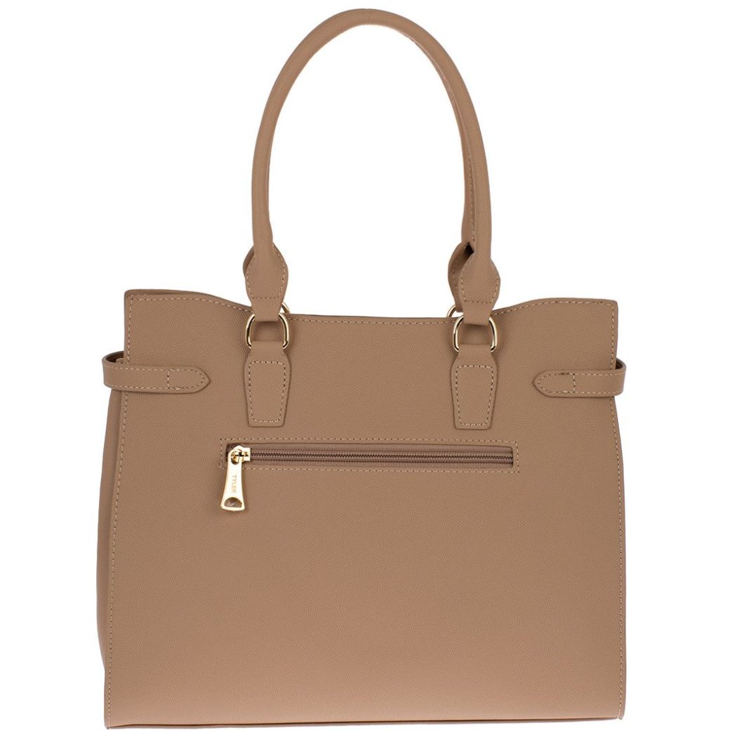  Bolso Satchel Color Taupe para Mujer Tyler