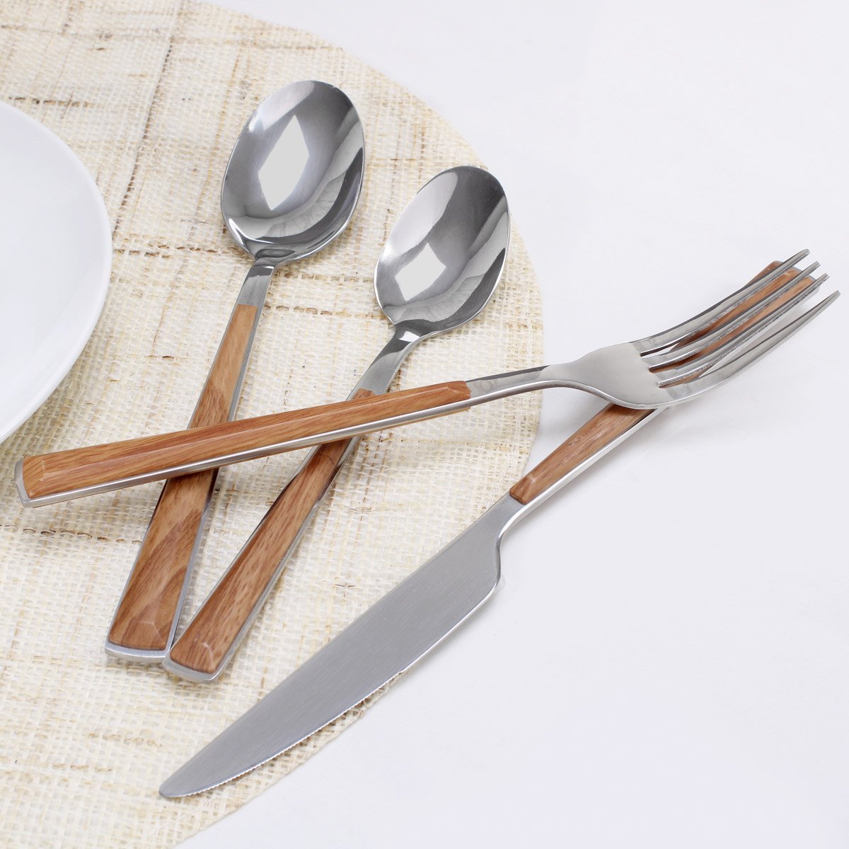 Juego de Cubiertos Acero Inoxidable Cubibouquet Crown Baccara 16 Piezas