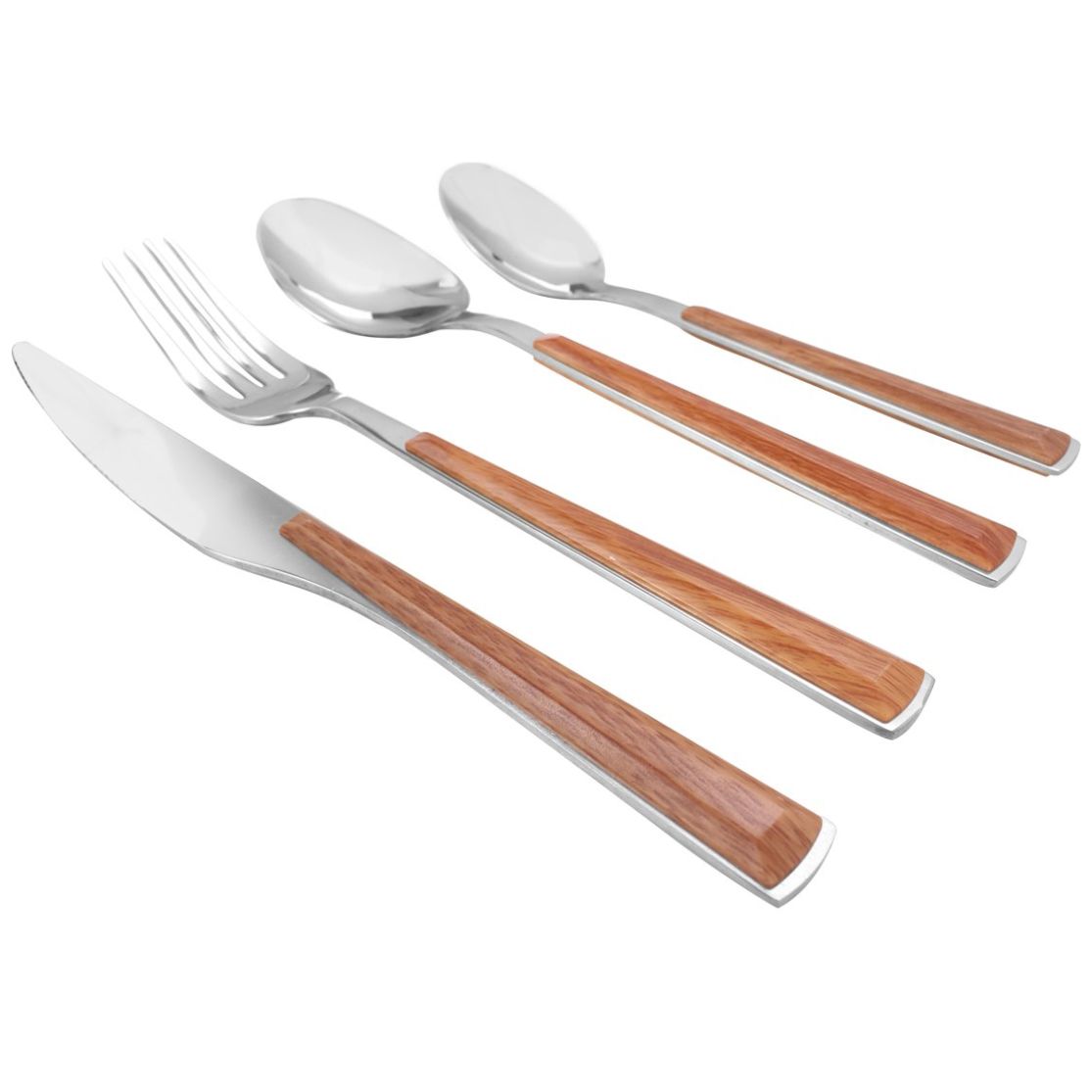 Juego de Cubiertos Acero Inoxidable Cubibouquet Crown Baccara 16 Piezas