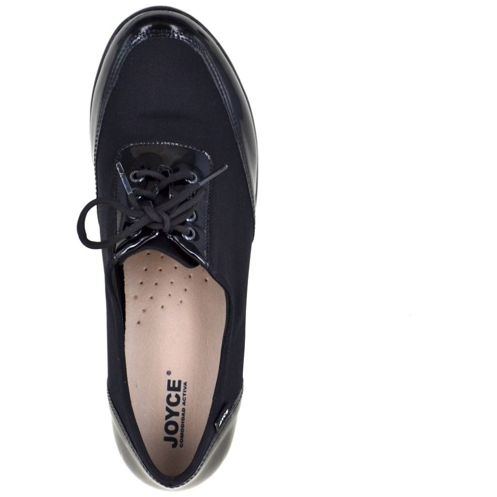 Zapato Cuña y Agujeta Negro Joyce