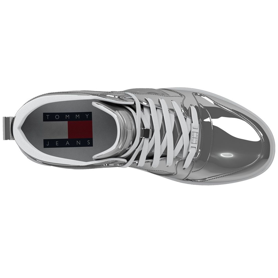 Tenis de Bota Metálico Plata Tommy Hilfiger para Mujer