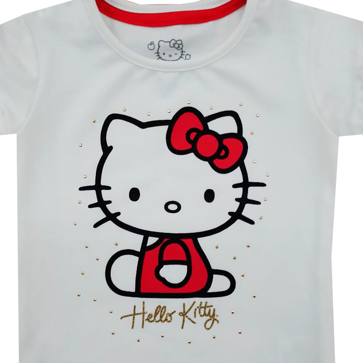 Playera para Niña Manga Corta Estampado Hello Kitty