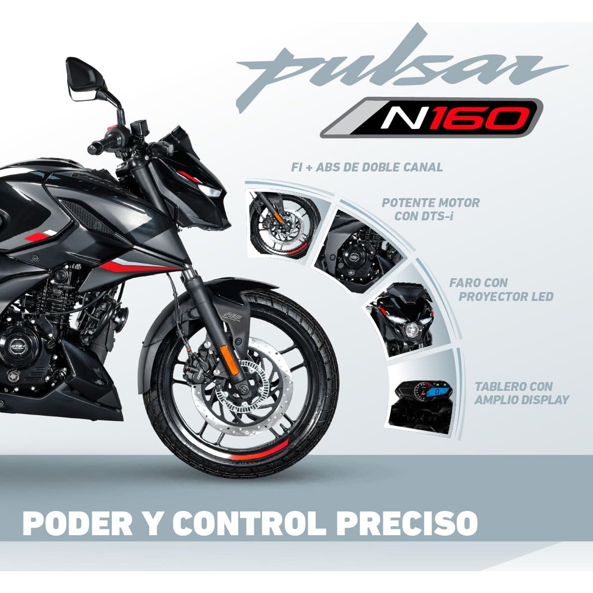 Motocicleta Pulsar N160 Negro 2023 Bajaj