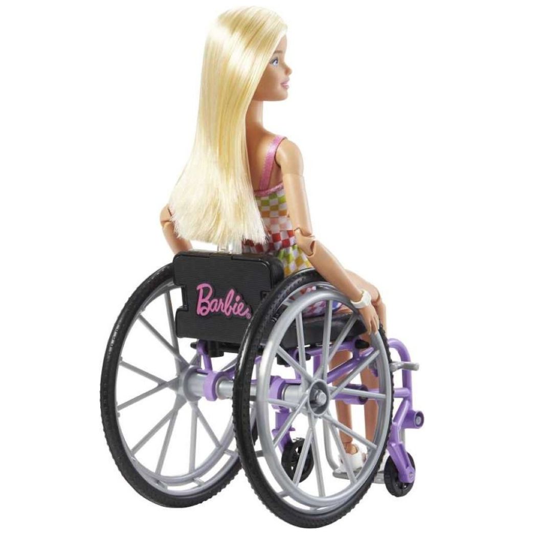 Barbie Fashionista Muñeca Silla de Ruedas Morada