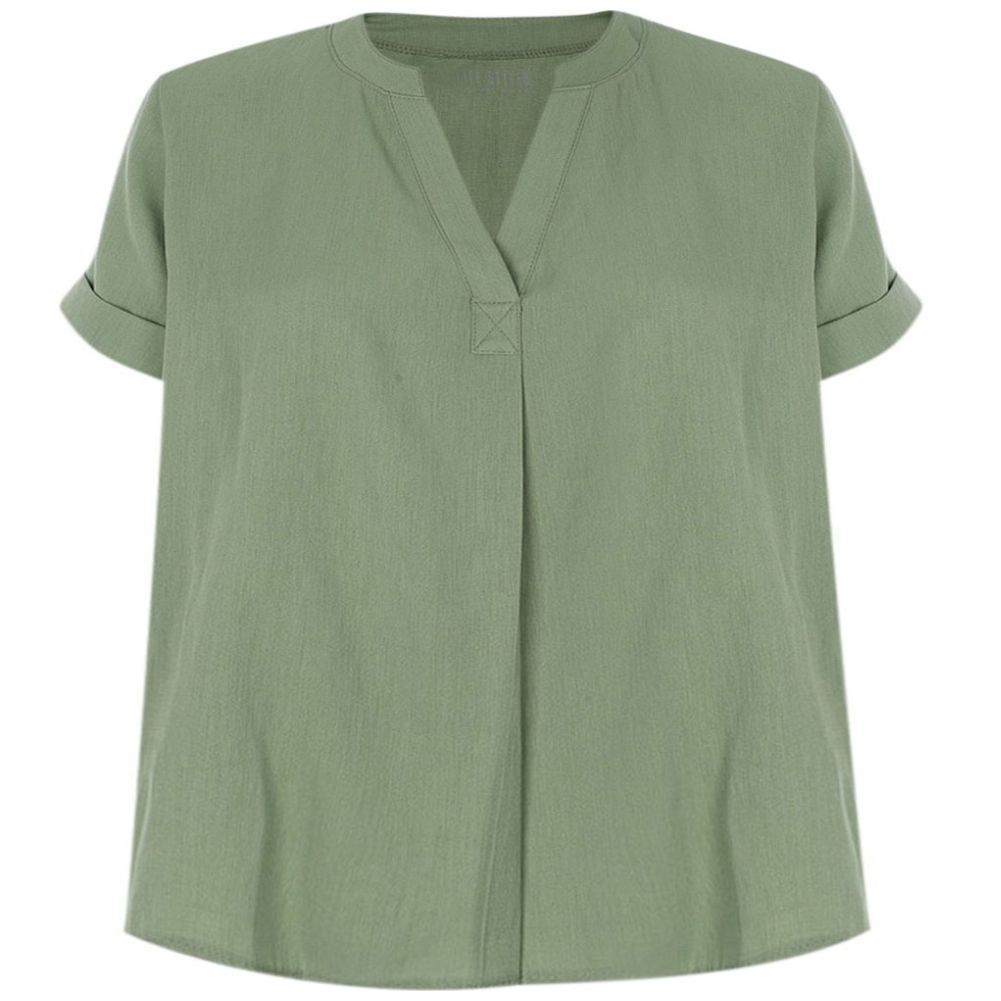 Blusa Cuello Mao Manga Corta Life Styler para Mujer