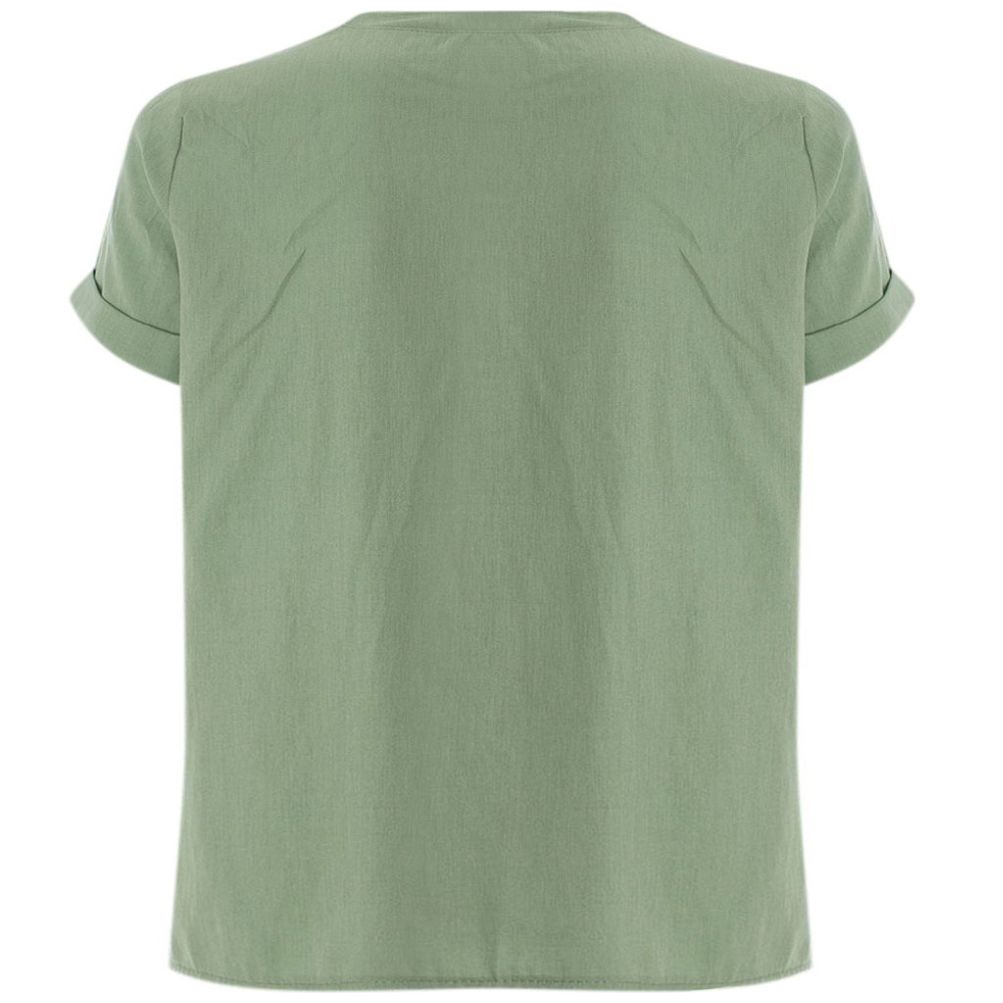 Blusa Cuello Mao Manga Corta Life Styler para Mujer