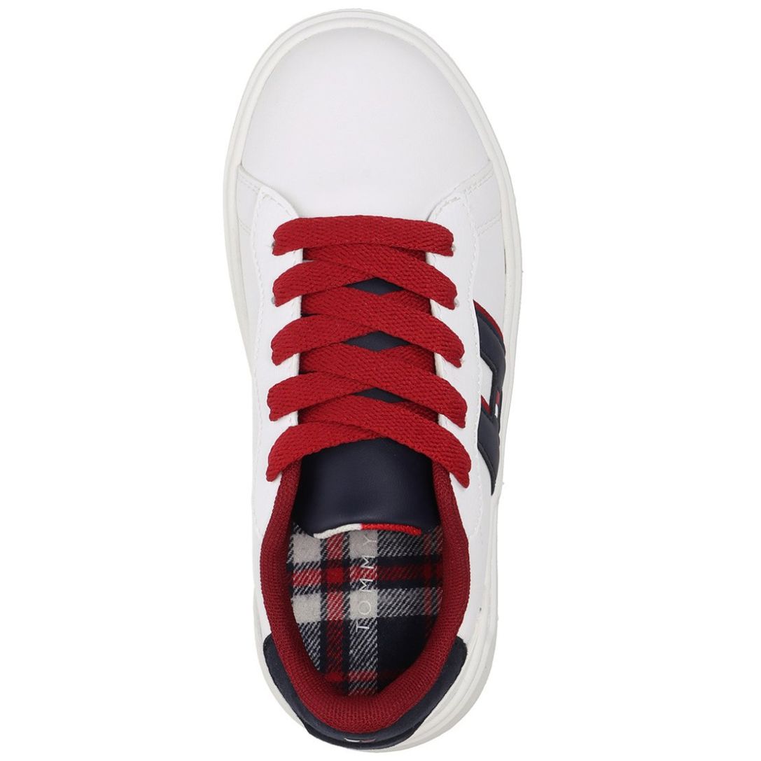 Tenis Tommy Hilfiger con Agujeta 19-25 Blanco