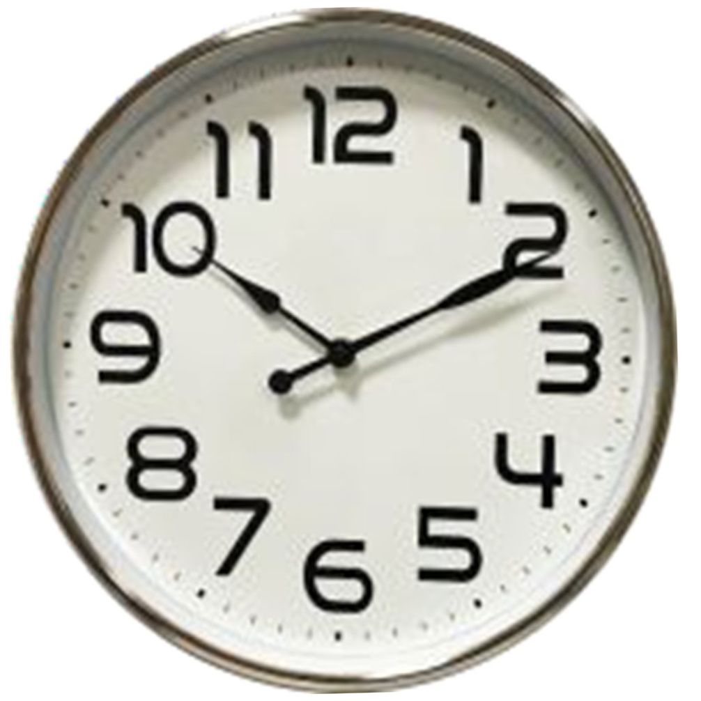 Home Nature Reloj de Pared de Caratula Plata