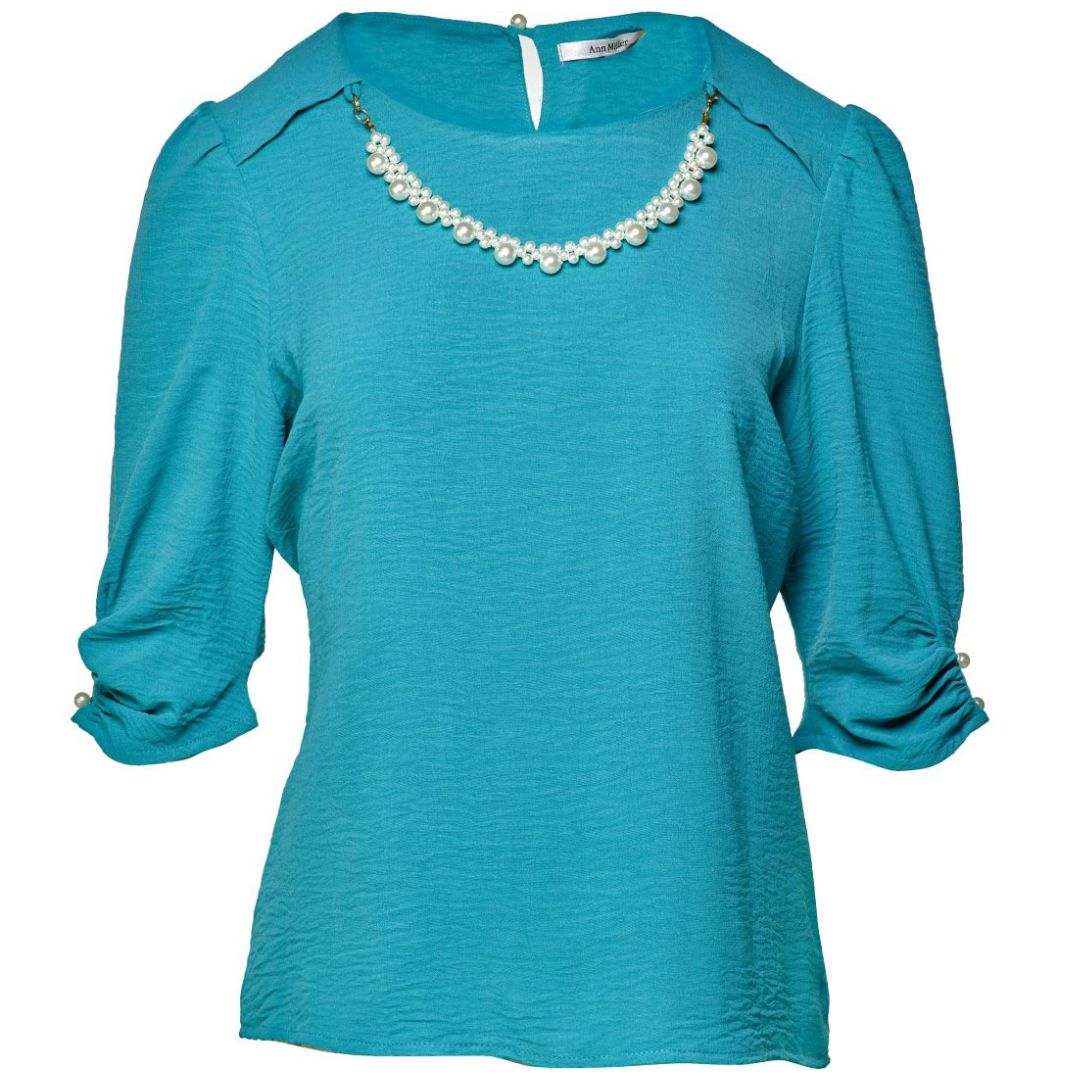 Blusa Cuello Redondo Ann Miller para Mujer