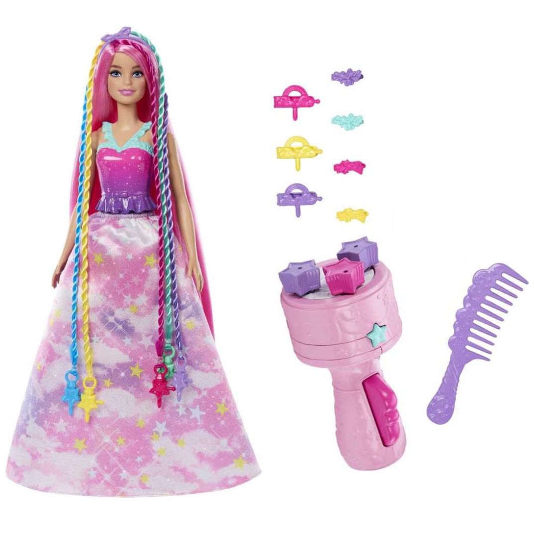 Barbie Fantasía Muñeca Princesa Trenzas Mágicas Nubes