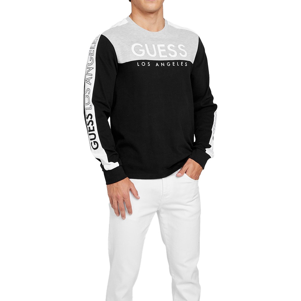 Playera Guess Factory Manga Larga para Hombre