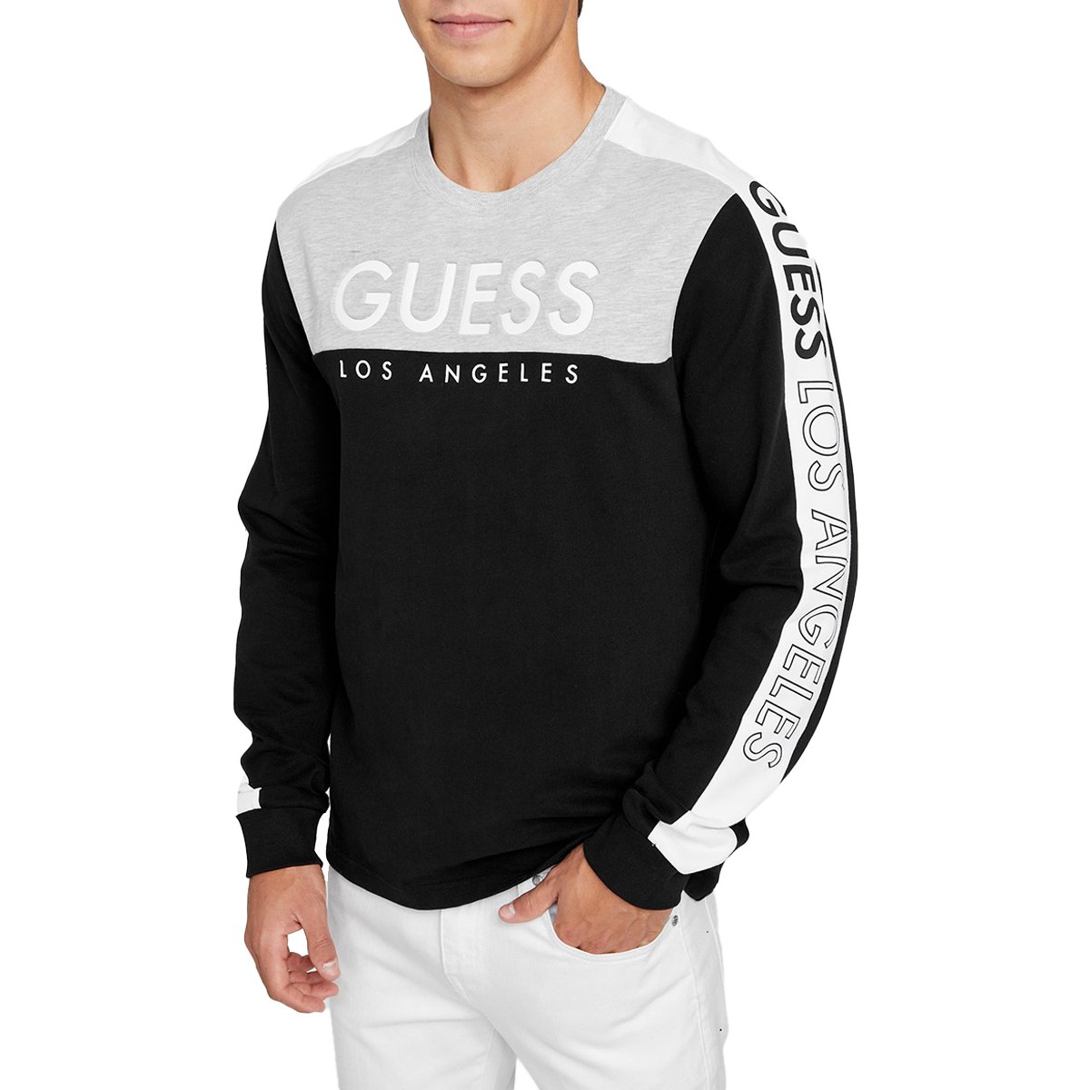 Playera Guess Factory Manga Larga para Hombre
