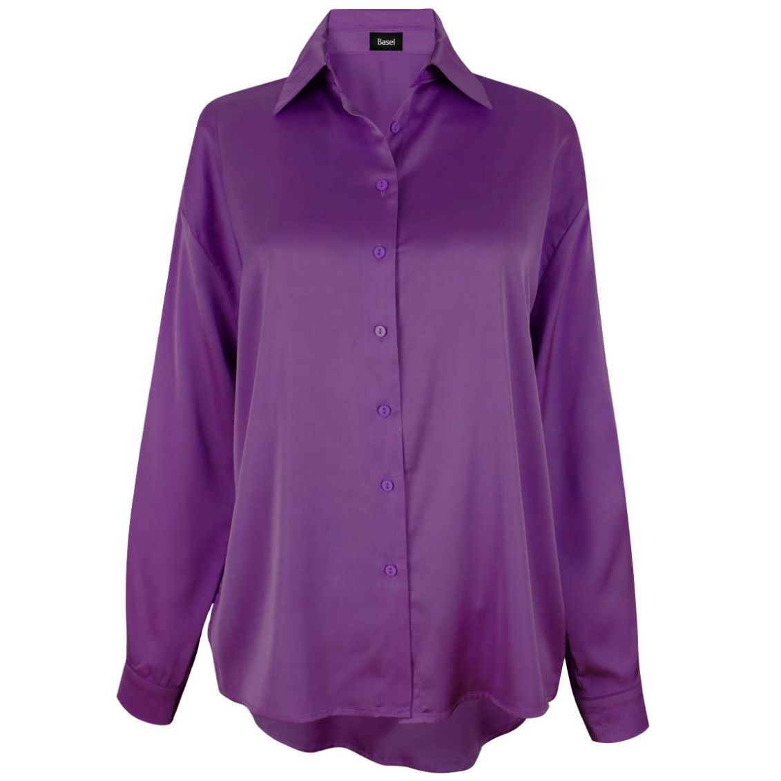Blusa Basel Cuello Camisero Diseño Satinada