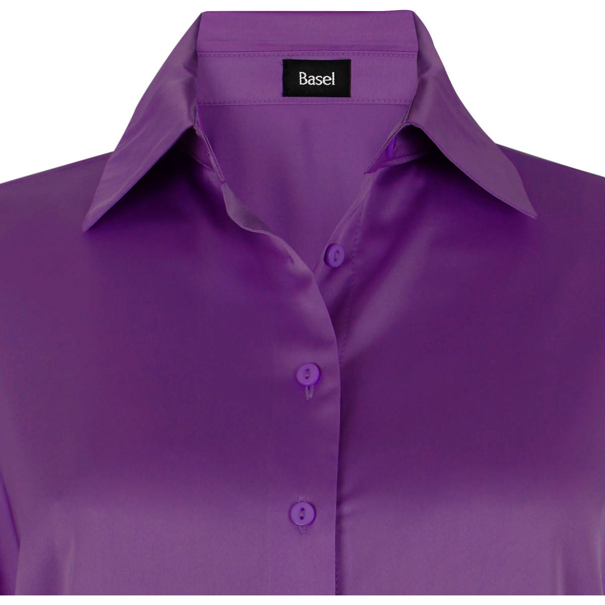Blusa Basel Cuello Camisero Diseño Satinada