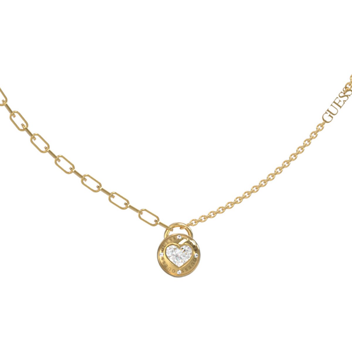 Collar Guess Rolling Hearts Dorado