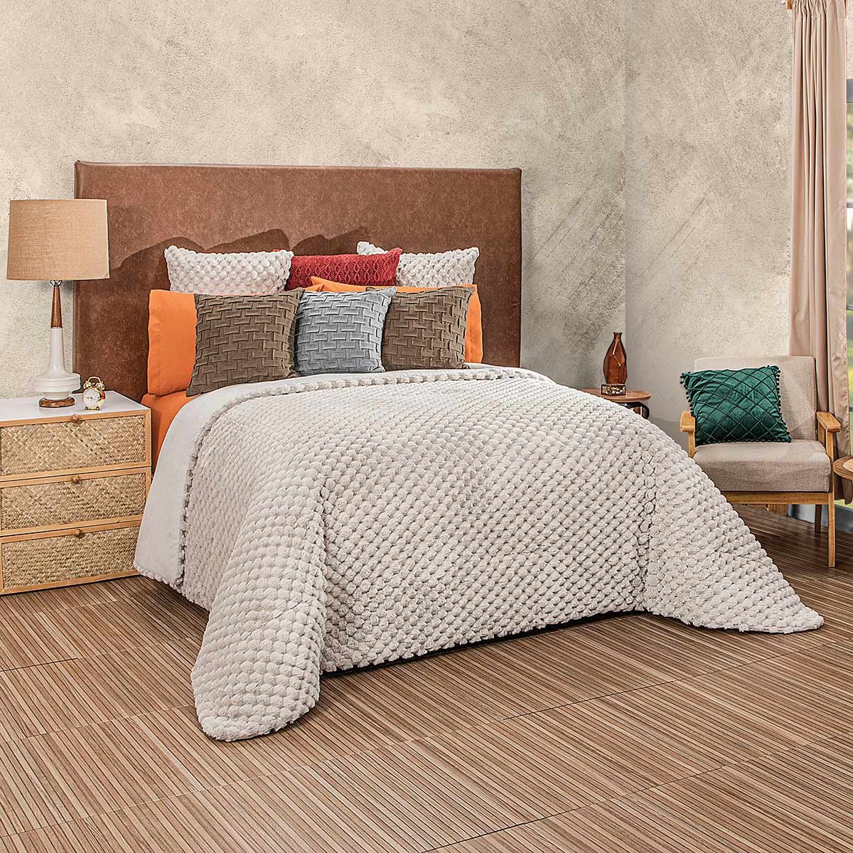 Cobertor de Lujo Nickel Intima Hogar - Matrimonial / Extragrande