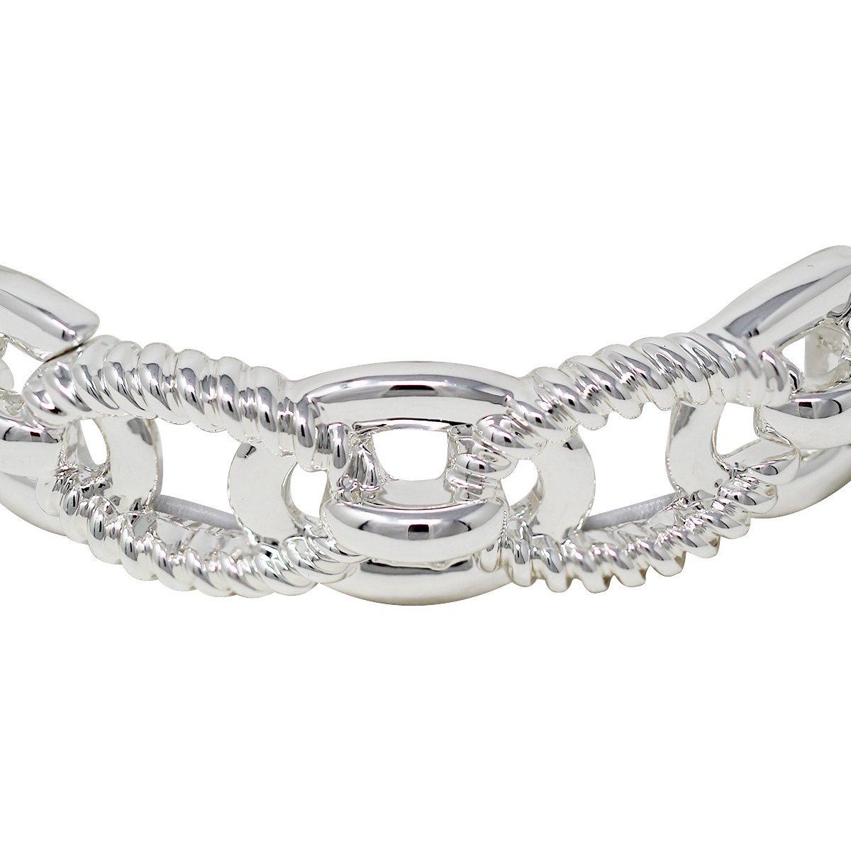 Brazalete  Napier Color Plata Acabado Pulido