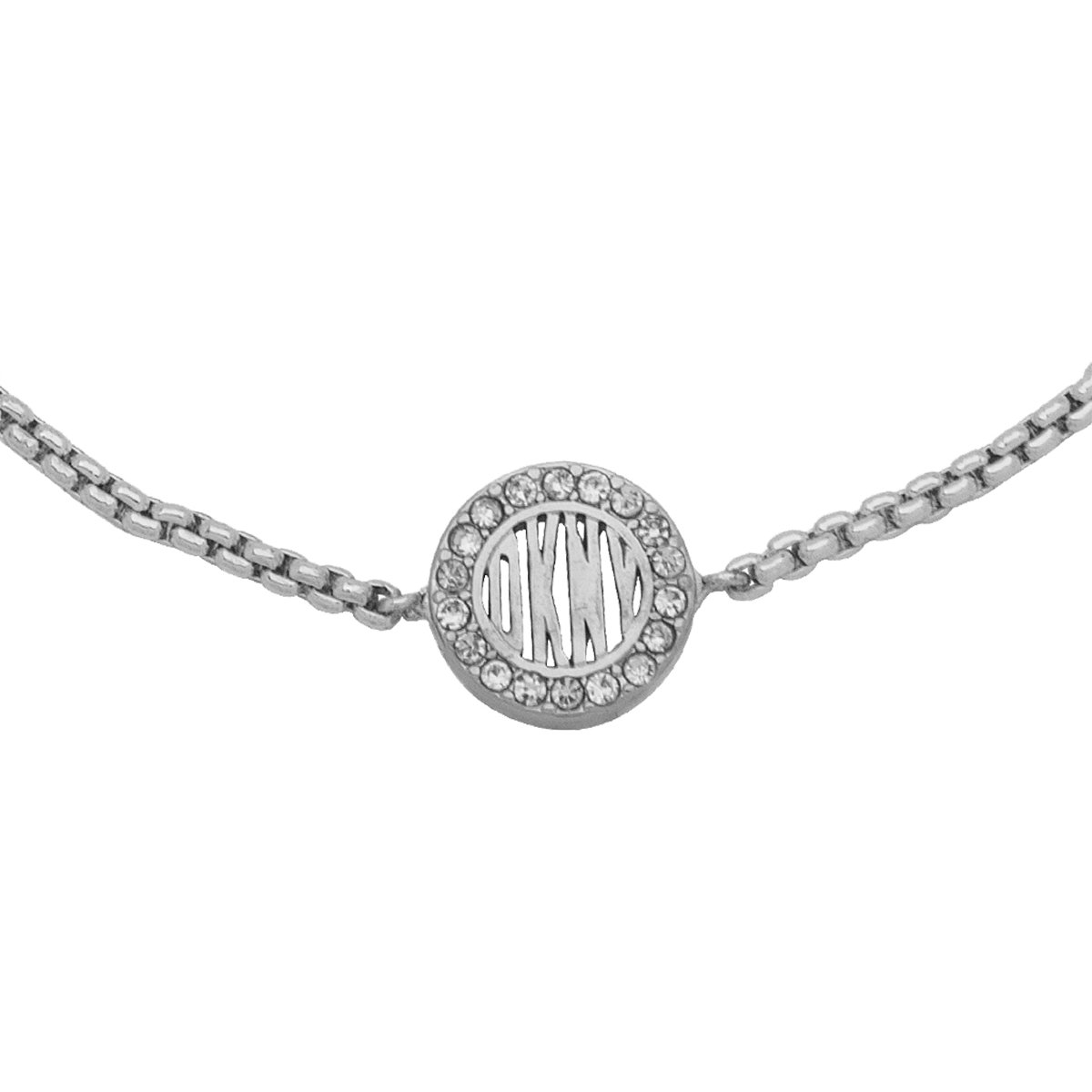 Brazalete  Dkny Color Plata Acabado Pave