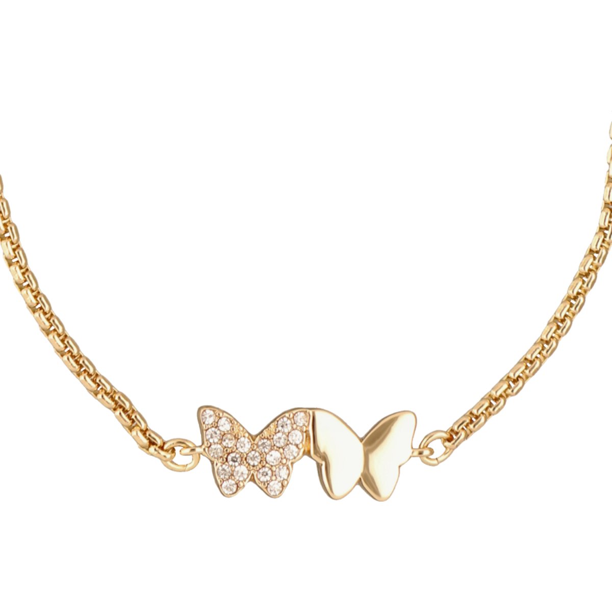 Brazalete  Dkny Color Dorado Acabado Pave