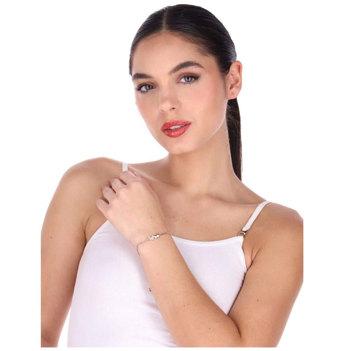 Brazalete  Dkny Color Dorado Acabado Pave