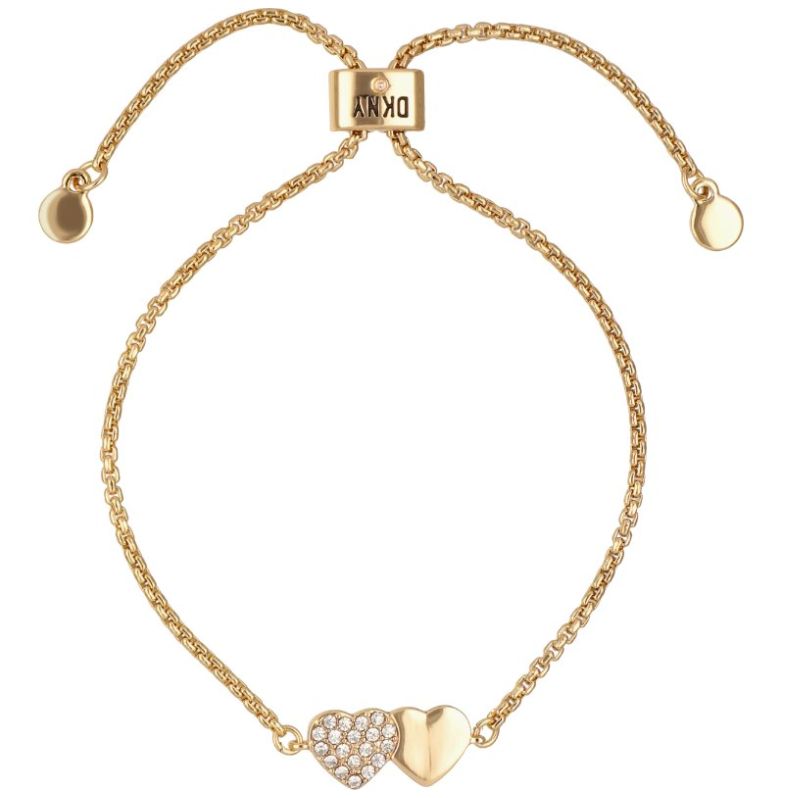 Brazalete  Dkny Color Dorado Acabado Pave