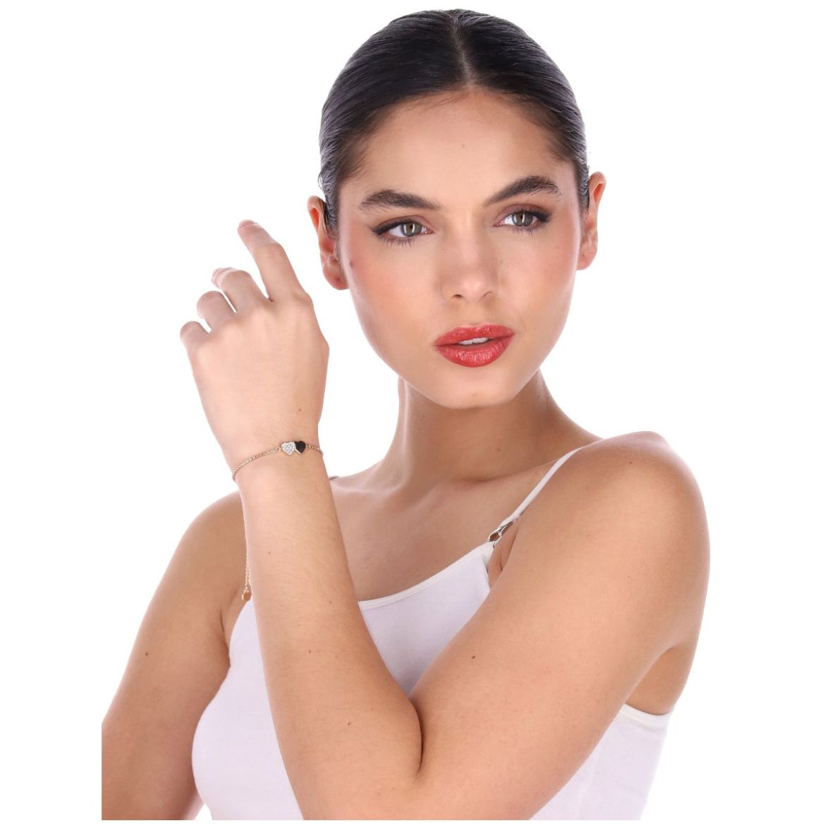 Brazalete  Dkny Color Dorado Acabado Pave