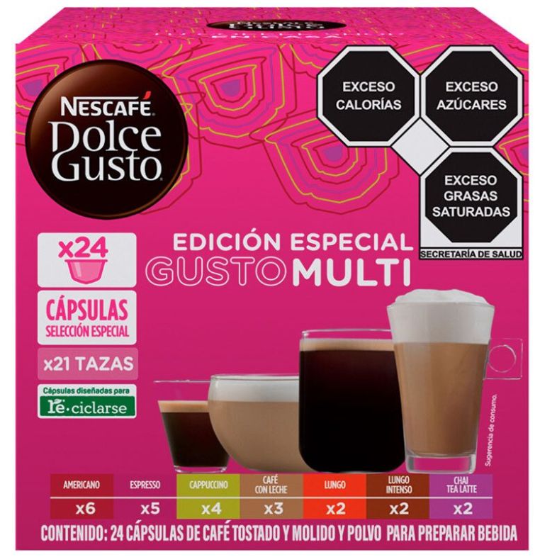 Capsulas Luneta 24 Capsulas Nescafe Dolce Gusto