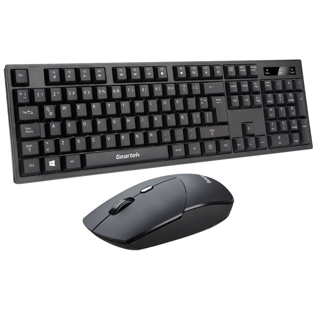 Teclado+ Mouse Inalámbrico Negro Geartek