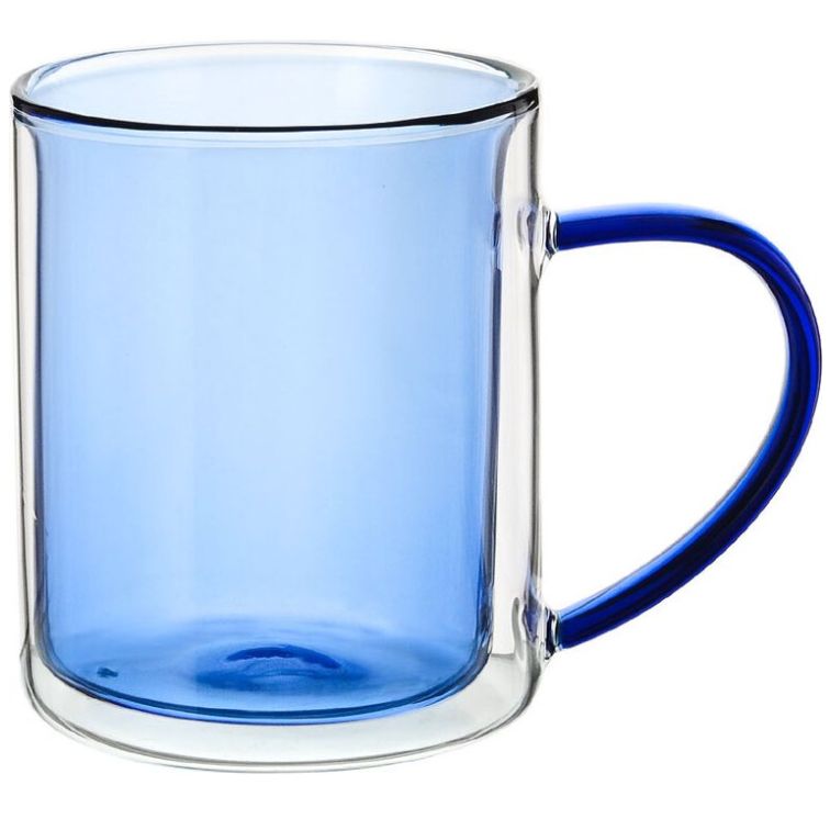 Taza Doble Pared Cristal Azul Home & Details