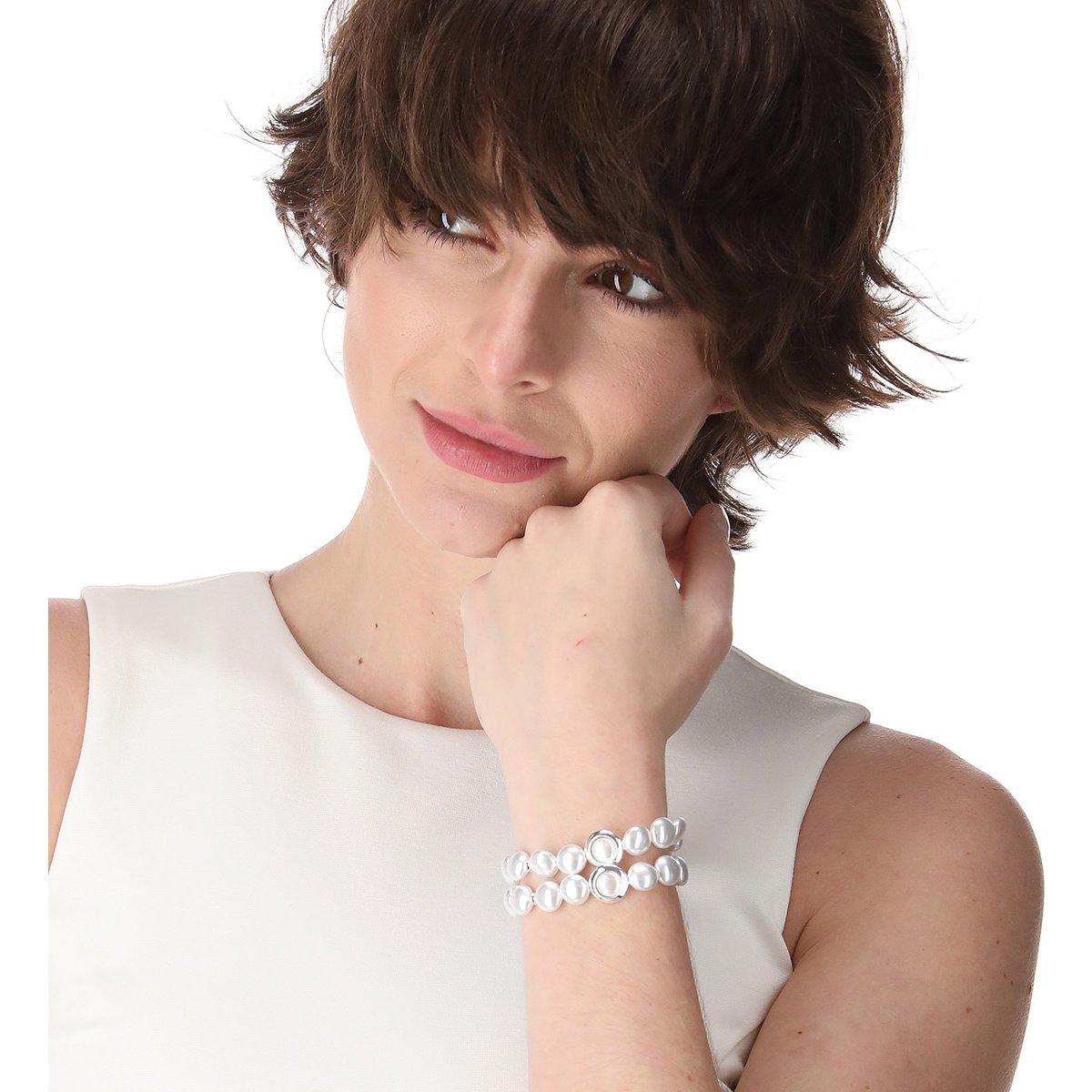 Pulsera  Napier Color Plata Acabado Pulido