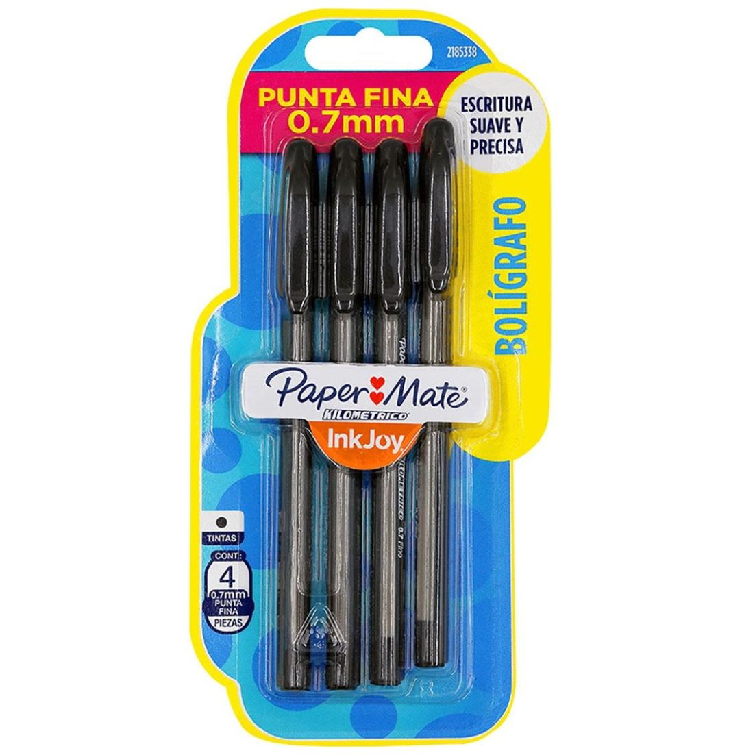 Bolígrafo Paper Mate Km Punta Fina Negros