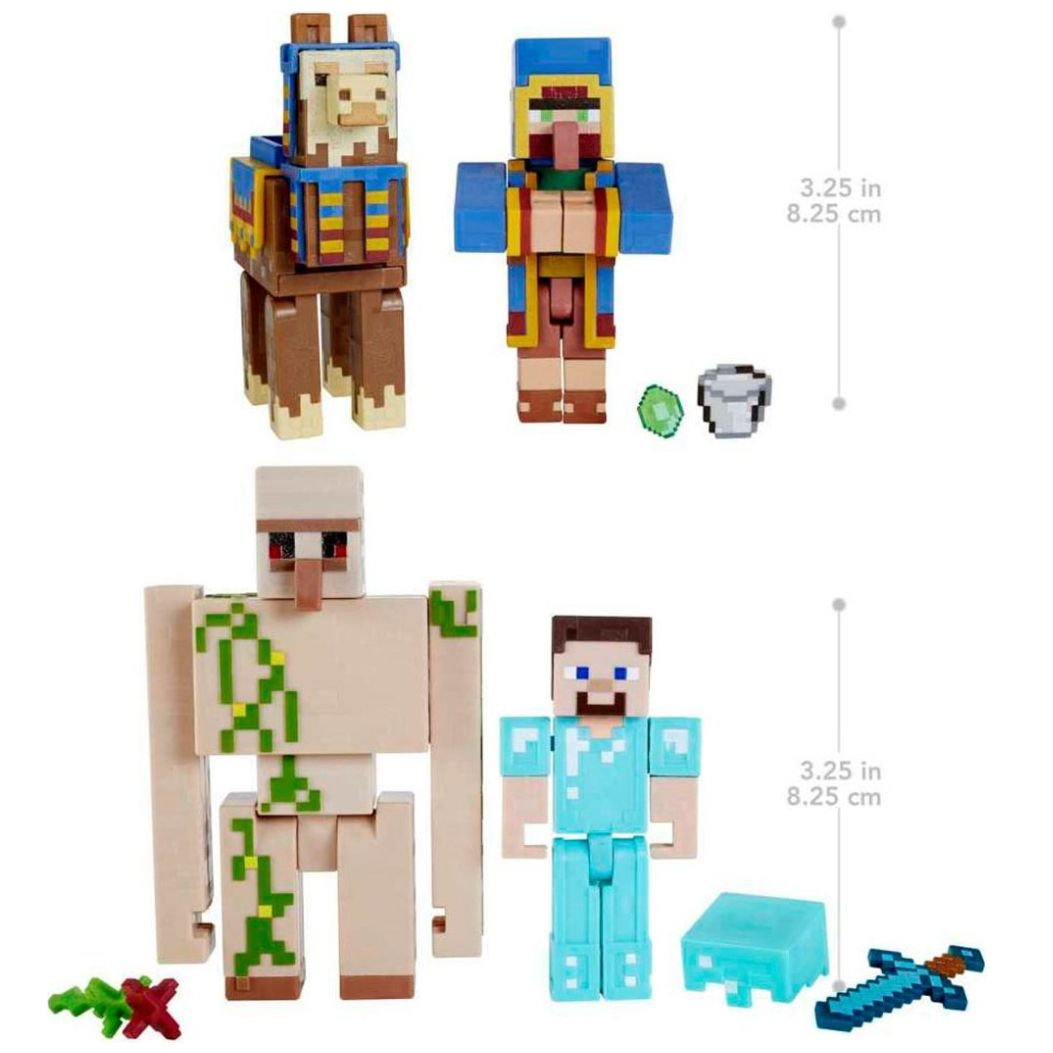 Pack 2 Figuras 3.25" Minecraft