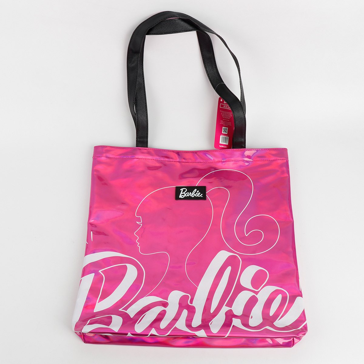 Bolso Tote Iridiscente Rosa Barbie