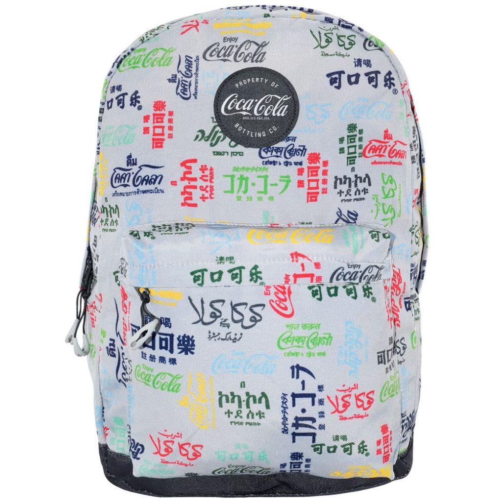 Mochila Tipo Back Pack Gris Coca Cola
