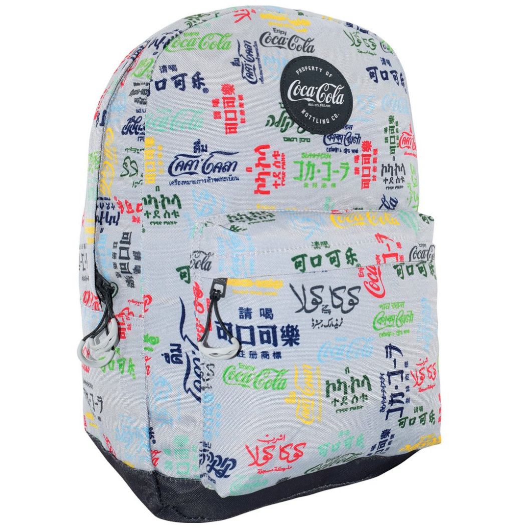 Mochila Tipo Back Pack Gris Coca Cola