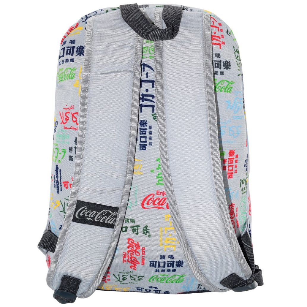 Mochila Tipo Back Pack Gris Coca Cola