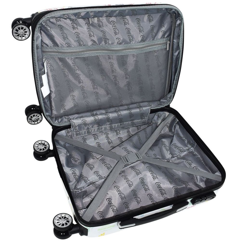 Maleta Brands 20" Blanca Coca Cola