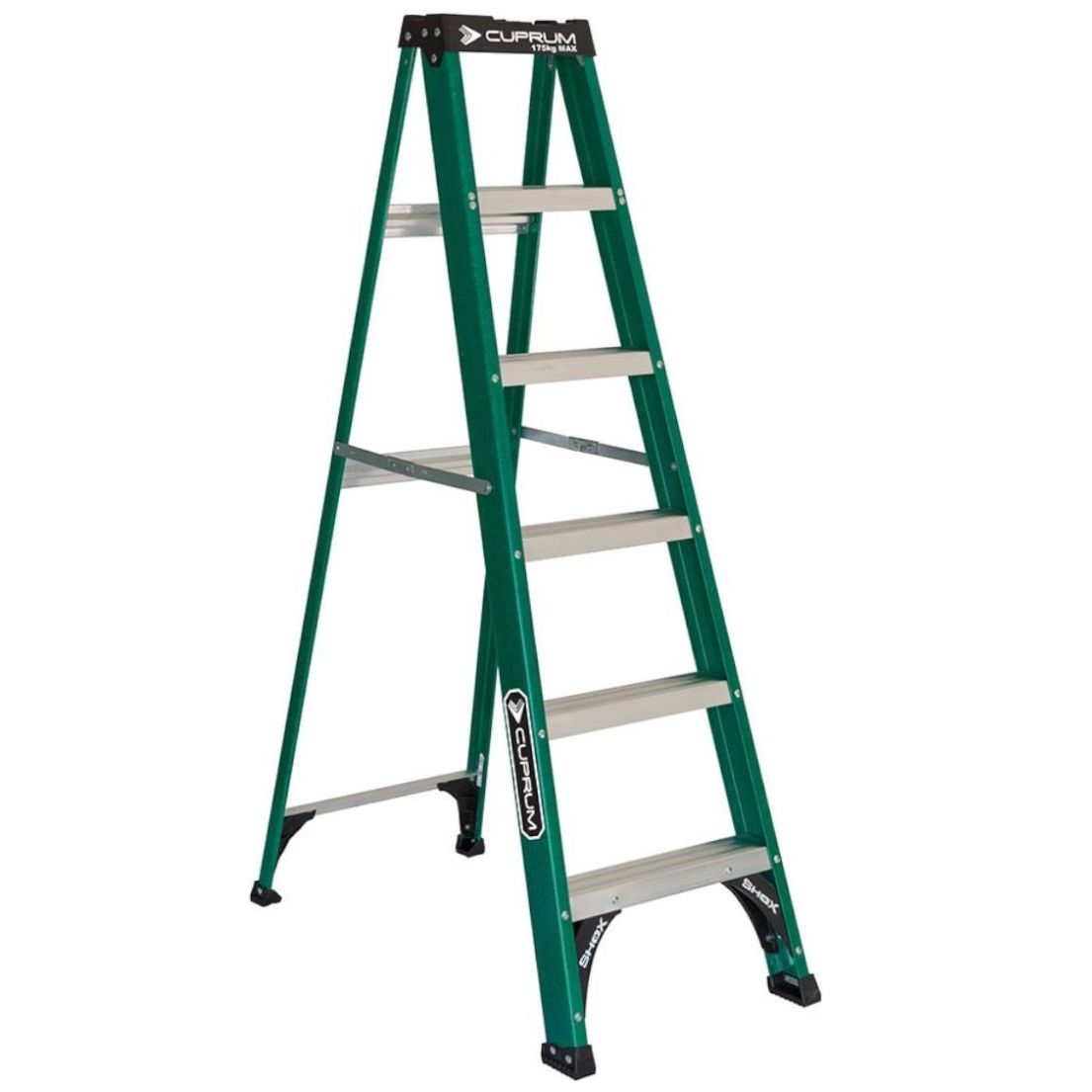 Escalera Tijera Cuprum Fibra de Vidrio 6 Escalones