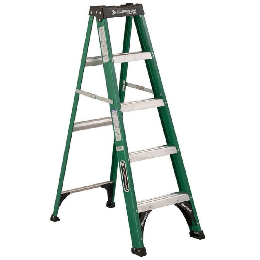 Escalera Tijera Cuprum Fibra de Vidrio 5 Escalones