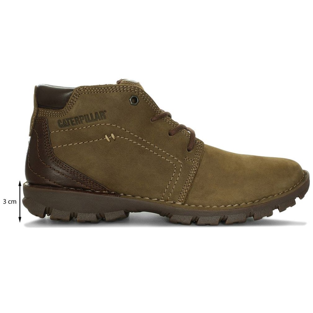 Botín de Piel Caterpillar Verde para Hombre