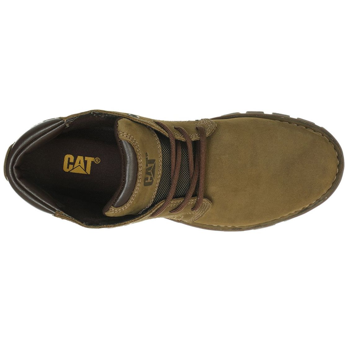Botín de Piel Caterpillar Verde para Hombre